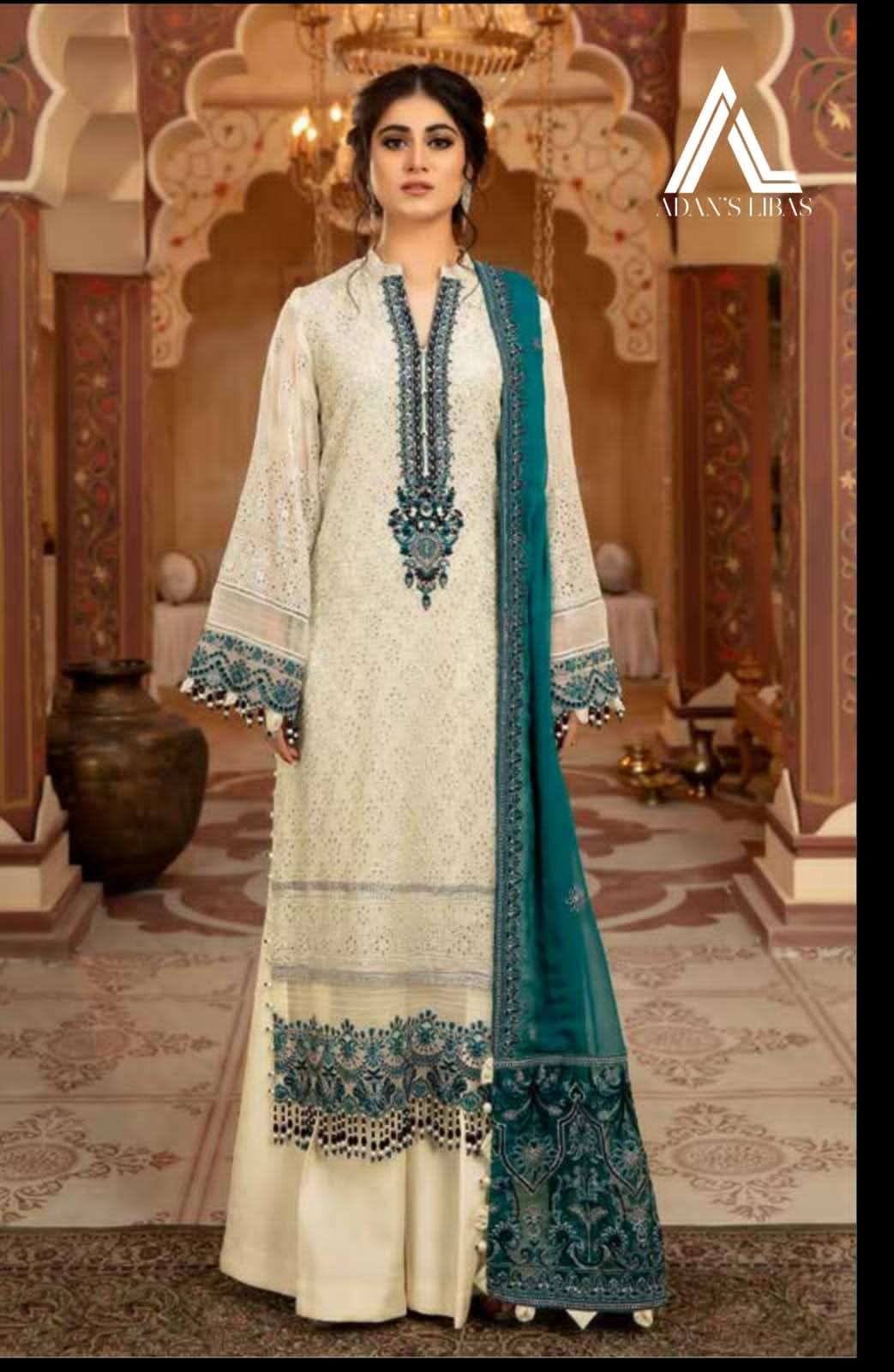 Ravia Schiffli Embroidered By Adan Libas 